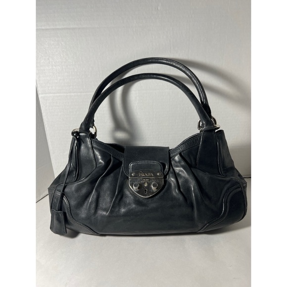 Prada Black Shoulder Bag with Crescent Silhouette - Picture 1 of 12
